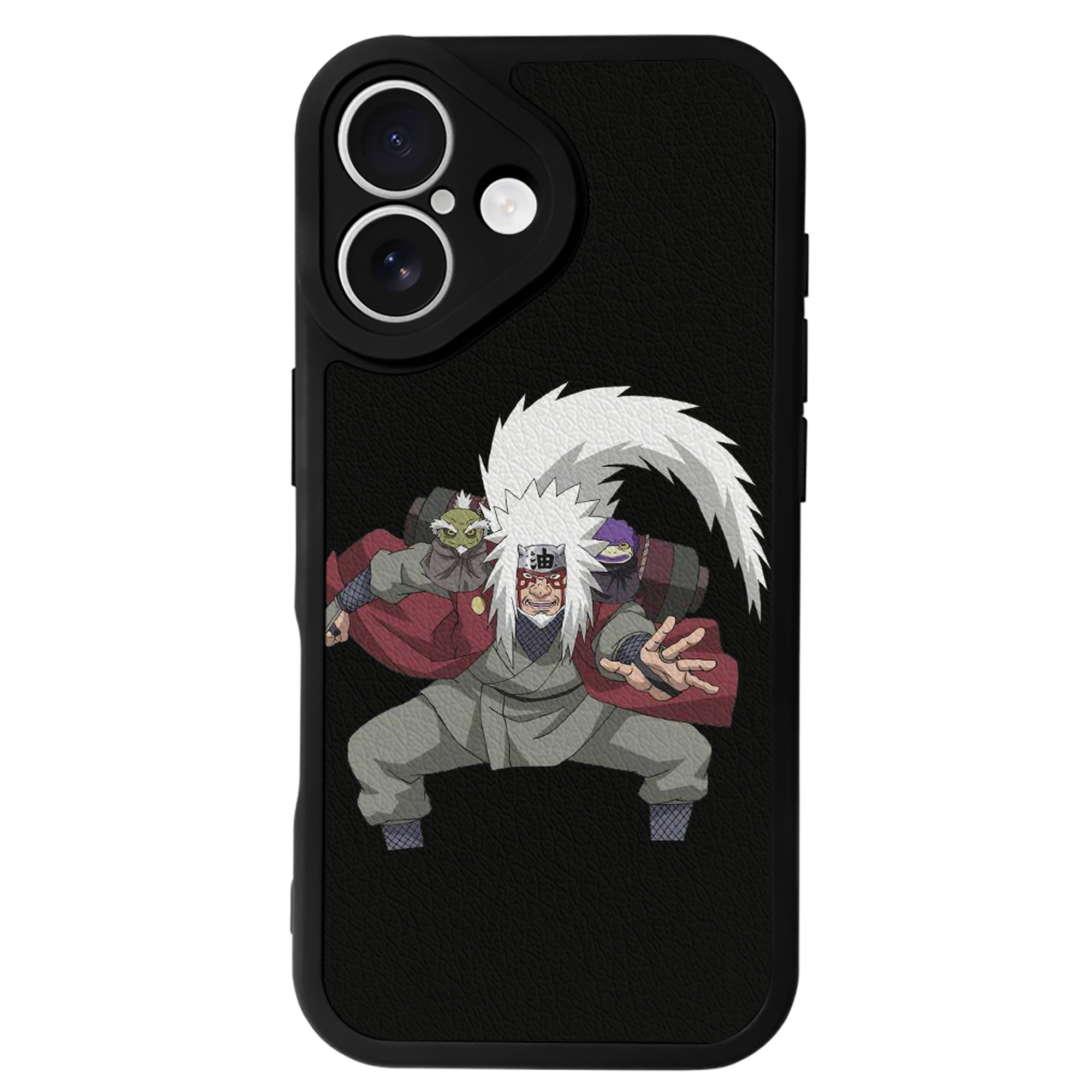 （画像用） NARUTO -ナルト- 自来也（じらいや） Jiraiya 【iPhone 16シリーズ対応】シリコンスマホケース（レザー調） 材質：シリコン